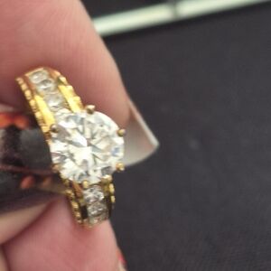 Elegant Gold Over Silver Women's Ring